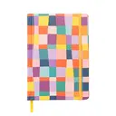 Jubiluu Carnet A5 à couverture rigide texturée, à lignes - 96 feuilles (papier offset 100 g/m²) - Marque-page et bande élastique - Carnet à lignes crème classique pour l'écriture, l'école et le bureau - Patch de couleur image 0