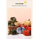 Marrybox Fall Decorative Pumpkins Plush Velvet Effect Rust/Oche/Green 12pcs image 2