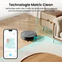 Lefant M350 Max Aspirateur robot, puissance d'aspiration de 10 000 Pa, station de vidage automatique pour 40 jours, Wi-Fi 2,4 G, compatible avec l'application, Alexa et Google Assistant, intelligent pour la maison, gris, navigation par cartographie laser ToF image 1