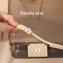 JORDAN&JUDY Portable Sealed Weekly Pill Organizer Large Capacity Pill Dispenser Pill Storage Box 21 Compartments-Brown image 8