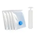 JORDAN&JUDY 6-Pack Vacuum Storage Bag Set (2 Medium + 4 Large) + Hand Pump, Home Storage image 0