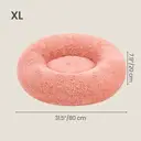 SONGMICS Lit donut et coussin lavable pour animaux rose - 80 cm  image 1
