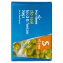 Morrisons Small Zip Seal Food & Freezer Bags, 40 Bags, 1.1l image 1