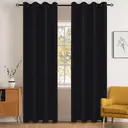 Rideaux occultants YSTYLE pour chambre et salon - Ensemble de 2 panneaux de rideaux isolants thermiques assombrissant la pièce, 140x280 CM, ZGB, Noir image 0
