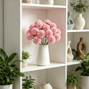Yuejia 6PCS 11.4in/29cmArtificial Chrysanthemum Bouquet of Flowers,Artificial Silk Flower, Decor for Wedding, Party Decorate, Home Room Ornament, Simulation Plants(pink) image 0
