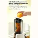 BEAR 80mm Weitmund-Slow-Juicer – 1L große Kapazität, 99,5% Saftausbeute, ganzes Obst einwerfen, Reinigung durch einfaches Spülen, antioxidativer leiser Quetsch-Saftextraktor image 4