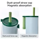 JORDAN&JUDY Subor Double-Wall Steel Tumbler with Straw, Large Capacity Car Water Tumbler, High-Quality Ice Cup Green (920ml) image 3