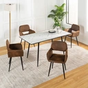 URBAN MEUBLE Lot de 2 Chaises de Salle à Manger en Similicuir Daim image 5