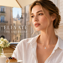 Collier en moissanite blanche VoxorAI – Bijou, accessoire de mode élégant et polyvalent, orné de zirconium coloré. Collier en forme de larme de sirène.	 image 2