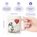 Alphynix 1pc Valentine's Day Gift Mug, 11oz Ceramic Cup with Girl Holding Red Heart Balloon, Romantic Gift for Her, Girlfriend, Wife, Anniversary image 7