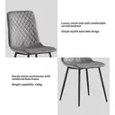 mcc direct Set of 4 Designer Velvet Fabric Dining Chairs Metal Legs Lexi Chairs (Yellow) image 3