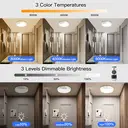 Homelist New Upgraded Motion Sensor Ceiling Light with 3 Color Temperatures, 8 Inch 500LM LED Ceiling Light with Remote, 8000mAh Rechargeable Battery Powered Dimmable Sensor Light for Bathroom, Garage, Shed, Loft, Hallway, Stair image 1