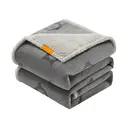 SONGMICS Couverture imperméable pour chien, 229 x 203 cm, couverture en polaire Sherpa pour animaux, lavable en machine, protège-canapé pour chien réversible, gris image 1