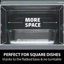 Caso Design MG 25 Ecostyle Ceramic Microwave Oven with Grill – Silver， 25 Litre Capacity， 900W Microwave， 1000W Grill， Turntable Free Ceramic Base， 03329 image 2