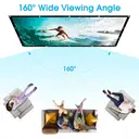 XBJ Écran de projection 120 pouces 16:9 | Écran de projection double face pliable anti-froissement HD 4K portable, angle de vision large de 160°, cordes et crochets extra longs pour une installation facile, intérieur/extérieur home cinéma/fête dans le jardin image 2