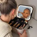 SENSSE Glow Up Vanity Case – LED Light Mirror, Organised Beauty Storage, Portable Travel Design – Blush Pink SNSEVC01, Top Gift Picks image 3