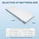 LeBonsoir, protège-matelas imperméable 100 % coton, surmatelas respirant, antidérapant avec 4 élastiques aux coins, anti-taches, lavable, imperméable, surmatelas sans froissure, respirant, blanc, 180 x 200 cm image 4