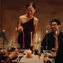 Spaas Dinner Candles Elegant Rustic Red 2pcs image 4