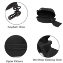 EVA Hard Shell Glasses Case with Zipper & Belt Clip, Portable Anti-Scratch Sunglasses Holder for Travel Outdoor(Black) image 2