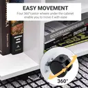 HOMCOM Modern TV Cabinet Stand Storage Shelves Table Mobile Bedroom Furniture Bookshelf Bookcase White image 5