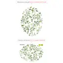 Plant leaf and flower pattern toilet seat stickers, self-adhesive bathroom wall stickers, toilet seat decals, DIY removable waterproof stickers,Full of leaves image 1