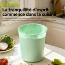 VIVREAL Sac poubelle biodégradable - vert 10 L (100 pièces) | Double certification TÜV et BPP, ultra résistant, anti-fuite, matériau en amidon de maïs respectueux de l’environnement image 1