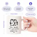 Alphynix 1pc Cute Penguin Couple Mug, 11oz White Ceramic Cup with German Quote "You Are a Beautiful Feeling", Romantic Gift for Boyfriend, Girlfriend image 7