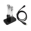 NAXSIR Oplaadstation voor Switch-controllers, 4-voudige Oplader, met Gekleurde LED Acryl Lichtkolommen Zwart image 1