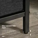 HOMCOM 4 Drawer Storage Chest Unit Home Cabinet w/ Shelves Home Living Room Bedroom Entryway Living Furniture, Black image 6