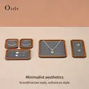 Oirlv jewelry tray display organizer bracele luxury wood, Flat jewelry Jewellery Drawer trays Removable Dividers for Rings Earring Necklace Storage Display, 1pcs image 2
