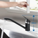 Auralum robinet de cuisine monocommande pivotant à 360 ° - noir image 1