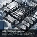 Haier HAVG6BF4TBPB Series 4 60cm Gas on Glass Hob with Preci Flame - Black image 2