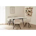 URBAN MEUBLE White Marble Effect Extendable Dining Table image 3
