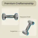 SONGMICSHOME  Dumbbell Set with Stand, Hand Weights Set for Home, 1 kg/2 kg/3 kg, Vinyl Coated, Pink, Aqua, and Blue image 6