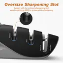 LIFEPAL Multi-Angle Adjustable Knife Sharpener, Three-Stage Sharpening System, Suitable for Kitchen Knives, Scissors and Serrated Knives image 4