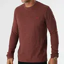 SUPERDRY T-shirt à manches longues avec logo vintage, jaspe rouge - Taille M image 0