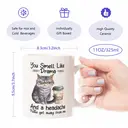 Alphynix 1 Mug blanc 33cl avec citation impertinente "Tu sens le drame" & illustration Grumpy Cat café, cadeau de Noël ou Thanksgiving humour brut,Le cadeau de la saint-valentin, cadeau d’anniversaire image 6