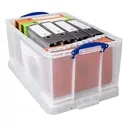 Really Useful Plastic Storage Box 64L Clear (Pack of 2) image 1