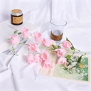 Yuejia Lot de 3 bouquets de fleurs artificielles en soie campanule rose - 84 cm image 7