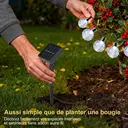 VIVREAL Guirlandes lumineuses solaires avec boules à bulles – 7 m (23 pieds), 50 LED, blanc froid, guirlandes lumineuses solaires étanches pour l’extérieur, décoration du jardin et de la terrasse, décoration festive, PVC-006-01, offre spéciale Nouvel An, cadeaux phares image 1