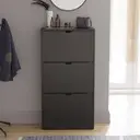 Vida Designs Shoe Cabinet 3 Doors Black image 2