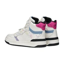 GEOX Washiba Junior High Top Sneaker Girl's White/Multicolor image 3