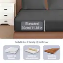 LeBonsoir 90x190cm Fitted Sheet， 30CM/12Inch Deep Pocket - 100% Cotton， No-Pop Off Elastic， 1 Fitted Sheet Only-Dark Gray image 2