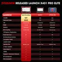 LAUNCH X431 PRO ELITE 8 inch Car Diagnostic Tools Auto OBD OBD2 Scanner All System CAN FD/DOIP Active Test 31 Reset ECU Coding image 3