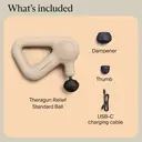 Theragun Relief Handheld Massage Gun, 3-Massage Speeds, Easy-to-use, Comfortable & Lightweight Personal Massager, Sand image 6