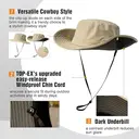 TOP-EX Casquette gavroche en lin 100 % pour homme, intérieur en coton, taille M/L - Beige image 5