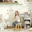 AIYAPLAY Kids Desk and Chair Set, Children Study Table with Hutch, Storage, Drawer, Shelves, for Studying, Reading, Drawing, for Ages 3-8 Years, Green image 2