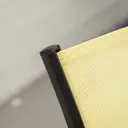 Outsunny 4 Pieces Garden Chairs, Stackable Outdoor Chairs with High Backrest and Armrest, Breathable Mesh Fabric Dining Chair Set of 4, Beige image 7