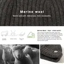 TOP-EX 100% Merino Wool Beanie Fleece Lined Hat Watch Cap for Cold Weather Winter Warm M/L Navy image 2