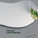 1pc PVC mirror with irregular wave acrylic decorative mirror, room decoration aesthetic mirror 20*30 cm image 6